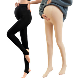 <span class=keywords><strong>Medias</strong></span> abdominales de talle alto de talla grande, mallas de maternidad, pantimedias de terciopelo <span class=keywords><strong>para</strong></span> mujer embarazada - Product Image 2