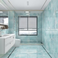 Carrelage en marbre de porcelaine bleu jade, corps plein, poli, résistant aux acides, 600/1200, carrelage mural, garantie 5 ans, salon moderne