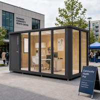 COCOVIA Maisons modulaires préfabriquées de luxe de 20 pieds en conteneurs, matériau durable en panneaux sandwich d'aluminium pour hôpitaux et abris de jardin
