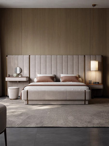 <span class=keywords><strong>Lit</strong></span> <span class=keywords><strong>en</strong></span> bois massif italien de luxe avec revêtement <span class=keywords><strong>en</strong></span> cuir, élégant et haut de gamme, conçu pour les chambres principales des villas, <span class=keywords><strong>lit</strong></span> <span class=keywords><strong>double</strong></span> pour couples - Product Image 1