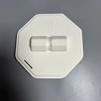 Support de poudre libre en pulpe de papier de canne à sucre moulé, écologique, jetable et biodégradable pour emballage cosmétique, avec logo personnalisé