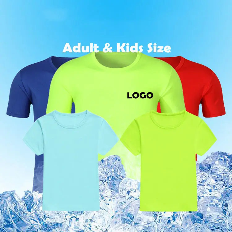 Ct0003 100% Polyester Kids T-Shirt Sweatshirt Pullover Kinderen Korte Mouw Effen Sublimatie Snel Droog T-Shirt