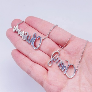 Iced out fashion design <span class=keywords><strong>collana</strong></span> <span class=keywords><strong>in</strong></span> <span class=keywords><strong>argento</strong></span> sterling <span class=keywords><strong>925</strong></span> <span class=keywords><strong>con</strong></span> <span class=keywords><strong>nome</strong></span> personalizzato <span class=keywords><strong>in</strong></span> oro bianco <span class=keywords><strong>con</strong></span> vvs moissanite - Product Image 2