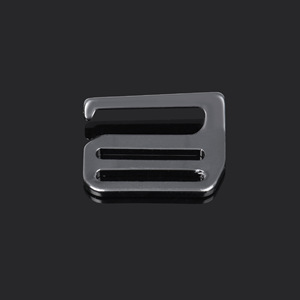 Hebilla deslizante de aleación de aluminio en forma de ocho de 25 mm para bolsos, accesorio de hardware duradero en negro - Product Image 1