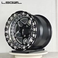 جنوط LSGZL مصنوعة بتقنية Beadlock مقاس 5x120، عجلات سيارات 15 و17 و18 و19 و20 بوصة للطرق الوعرة، 6x139.7 و5x114.3 لسيارات BMW وGTR ونيسان وبيلاك وموستانج GT