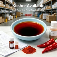 Pigment rouge de paprika liquide 100% naturel (E5/E10) avec oléorésine et capsaïcine, emballage en fût, qualité alimentaire casher pour kimchi et saucisses