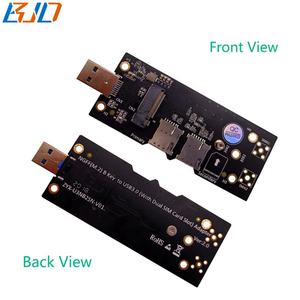 Usb 3.0 Connector Ngff M.2 Sleutel B Draadloze <span class=keywords><strong>Module</strong></span> Adapter 2 Nano Sim Kaart Slot Sma Gat Voor 3042 3052 5G 4G 3G Lte Gsm Modem - Product Image 4