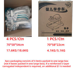 Baby Product Speelgoed Opvouwbare Baby Rollator Sit-To-Stand Leren Rollator Kids Push Baby Walker 3 In 1 Met Wielen En Stoel - Product Image 4