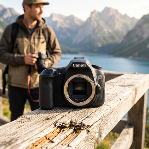 Appareil photo reflex numérique <span class=keywords><strong>Canon</strong></span> 60D d'occasion, capteur CMOS 18MP et Wi-Fi, enregistrement vidéo 1080p, prise en charge des cartes SD - Product Image 1