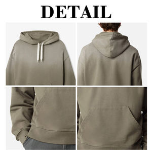 Sweat à capuche rétro en molleton français de haute qualité, personnalisé par KingSen, pour hommes - Product Image 6