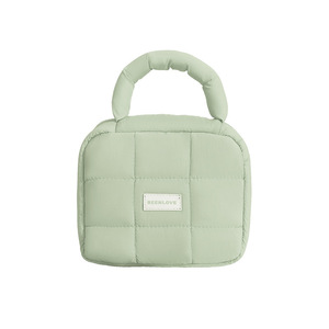 <span class=keywords><strong>Borsa</strong></span> per il Trucco Trapuntata con Logo Personalizzato e Manico, <span class=keywords><strong>Organizer</strong></span> Cosmetico da Viaggio Portatile per Donne con Tasca Interna Trasparente - Product Image 6