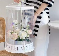 Fournitures de fleuriste Bouquet décoration boîte d'emballage de fleurs Portable