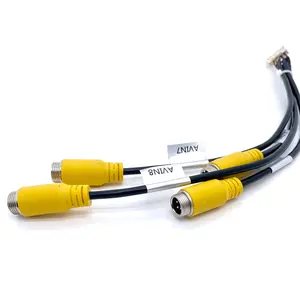 Soulin GX12 4Pin Aviation Header Cable High Frequency Monitoring Waterproof Injection Molded Car Video Input Output Wire Harness