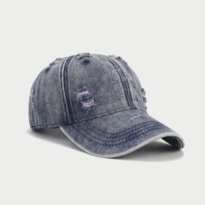 Fashion Unique Direct Factory Low Moq High Quality Vintage Distressed Vintage Baseball <b>Cap</b> <b>Plain</b> Denim Baseball <b>Cap</b> - Product Image 6