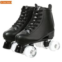 Patins à roulettes d'extérieur Istaride à 4 roues en alliage, chaussures de patinage unisexes en cuir PU, imperméables, respirantes, légères, roulements ABEC-9