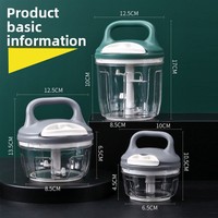 Groothandel handmatige knoflook-groente-blender peperhakker multifunctionele huishoudelijke handmatige vleesmolen