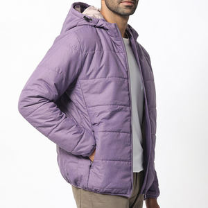 OEM personalizado al por mayor de los hombres chaqueta acolchada con cuello alto y bolsillo chaqueta de invierno con logotipo personalizado - Product Image 3