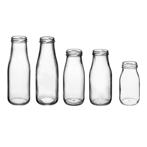 11oz chai sữa thủy tinh với tái sử dụng kim loại xoắn nắp cho đồ uống thủy tinh và drinkware bên, đám cưới, BBQ, dã ngoại - Product Image 1