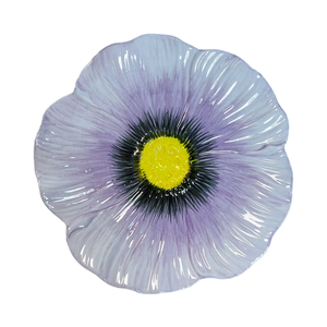 Piring pengisi daya porselen keramik dicat Tangan bentuk bunga Retro terlaris piring Microwave mesin cuci piring aman tahan lama untuk rumah Hotel - Product Image 2