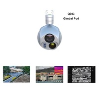 Q303 Soporte de Cámara de Alta Precisión con Gimbal de Tres Módulos de Aluminio, Cámara de Video con Imagen Térmica y Luz Visible para Inspección de Drones UAV