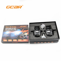 Projecteur de phare carré universel GCAR RS1, petit modèle de 3 pouces, 60W, lumière laser bi-LED avec support d'installation facilement détachable