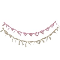INS nœud papillon ruban guirlande drapeaux princesse filles bébé chambre tenture murale décoration fanion pépinière décor fête bannière Photo accessoires