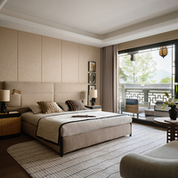 Ensemble de meubles modernes à guichet unique pour les salons des hôtels, des villas et des appartements: canapé-lit sectionnel en velours, chaise, table basse