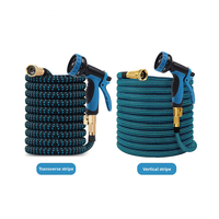 Taille personnalisée couleur extensible 100FT ensemble de tuyaux d'arrosage résistant à l'usure élastique pliant tuyau d'eau de jardin tuyau d'arrosage en caoutchouc flexible