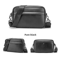 Sac bandoulière carré décontracté pour homme en cuir PU de haute qualité, imperméable, à motif géométrique, style messager