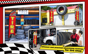 Highly Visible Polyester Tire Sale <strong>King</strong> Flags New and Use Tires Shop Feather Flags for Businesses Banner Sale Advertising Sign - Product Image 6