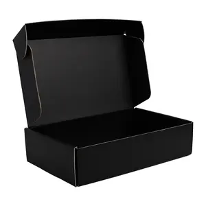 卸売カスタムブラックメーラー包装ボックスファッション段ボール紙折りたたみ式配送ボックス