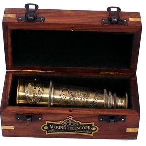 Telescopio Marítimo de Latón ALFA NAUTICAL de 15 Pulgadas con Aumento de 4-9.9x, Caja de Madera No Impermeable para Uso Civil - Product Image 5