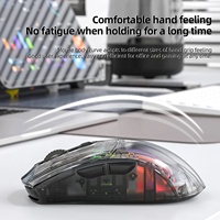 X2 souris sans fil transparente RGB 2.4G Bluetooth 5.0 souris Gamer filaire avec chargeur rapide Base bureau compétition souris de jeu