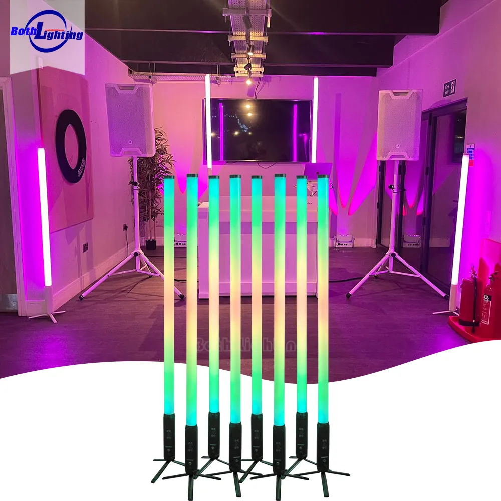 Luz LED de 360 graus para iluminação, bateria sem fio DMX IP65, Pixel Titan colorida para efeitos de palco de eventos de DJ de casamento