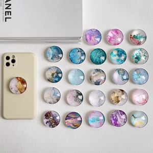 Marble Pattern ABS <b>Universal</b> 360 Rotation Foldable Adhesive Mount Phone Holder <b>Socket</b> Phone Grip for IPhone - Product Image 1