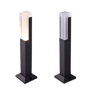 Lumière extérieure allée jardin lumière led bollard jardin pelouse lumières cour lampe sur pied pour villa