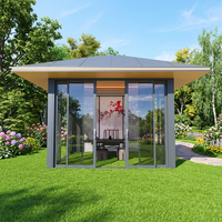 Pavillon de jardin carré personnalisable en alliage d'aluminium Xiamao, résistant à la pluie et au soleil, pour villa et cour, avec garantie de 2 ans