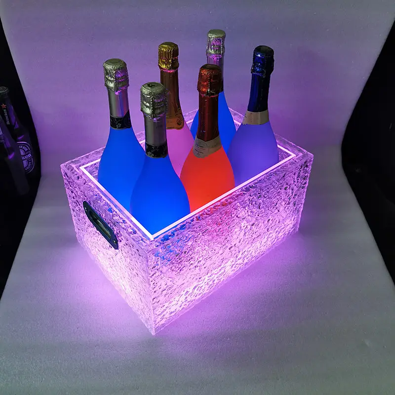 شاشة عرض بإضاءة LED بشعار يصمم حسب الطلب لمقدمي زجاجات النبيذ الشمبانيا أداة تزيين الزجاجات للملاهي الليلية