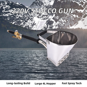 Nouveau pistolet pulvérisateur de ciment en stuc électrique 220V du fournisseur de confiance trémie 4L pour les applications de pulvérisation de mortier - Product Image 2