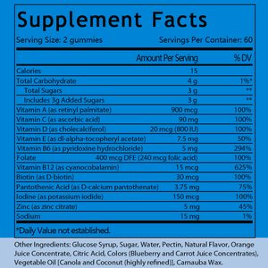 Gummies multivitaminées pour hommes, best-seller OEM/ODM, essentiels quotidiens, pour l'immunité, la santé cardiaque, oculaire, cérébrale et osseuse, et antioxydant, 120 gummies - Product Image 2