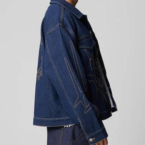 Chaquetas Vaqueras Vintage de Diseño Personalizado de Alta Calidad para Hombre, Chaqueta Vaquera Bordada Lavada con Botones, Chaqueta Vaquera Urbana para Hombre - Product Image 3