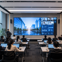 Écran vidéo LED fixe d'intérieur DDW à pas fin, affichage géant pour salle de conférence d'entreprise, centre de formation, présentation numérique