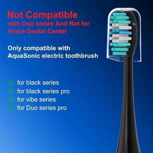 Cabezales de repuesto para cepillo de dientes eléctrico para adultos, serie <span class=keywords><strong>AquaSonic</strong></span> Black y serie Pro/Vibe/Duo Pro, cerdas Dupont con cubierta - Product Image 3