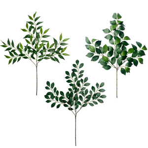 F-L0029 Hojas <span class=keywords><strong>de</strong></span> Acebo Artificiales Individuales, Planta Verde Artificial, Hoja Verde Hecha a Mano - Product Image 5