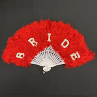Éventails de danse élégants et professionnels pour femmes, avec plumes et design diamant, couleurs blanc et rouge, style classique, vente en gros