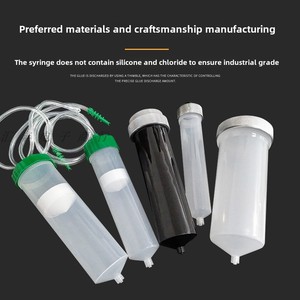 Jeringa dispensadora de plástico resistente a alta presión de 500 ml, aguja de llenado de pegamento engrosada de 500 CC con barril roscado - Product Image 1