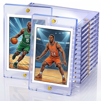 Étui pour cartes magnétiques avec protection UV, porte-cartes transparent à ouverture rapide, étanche, résistant aux rayures, pour cartes standard