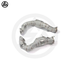 Scarico CSZ tubi di scarico per gatti sportivi per BMW 335i E90/E91/E92/E93 <span class=keywords><strong>N54</strong></span> 3.0T 2007-downpipe cattato ad alto flusso con scudo termico - Product Image 4