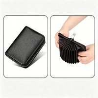 Porte-cartes en cuir PU pour hommes et femmes, porte-cartes de crédit anti-démagnétisation, porte-permis de conduire, portefeuille grande capacité