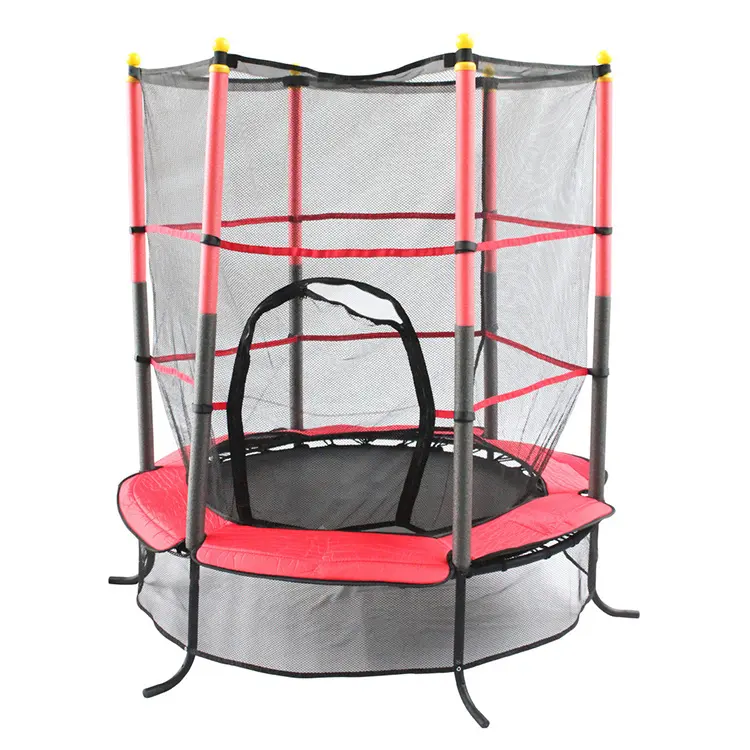 Kids soft play equipment set Trampolim com gabinete e corrimão Adultos Criança trampolim fabricante indoor training